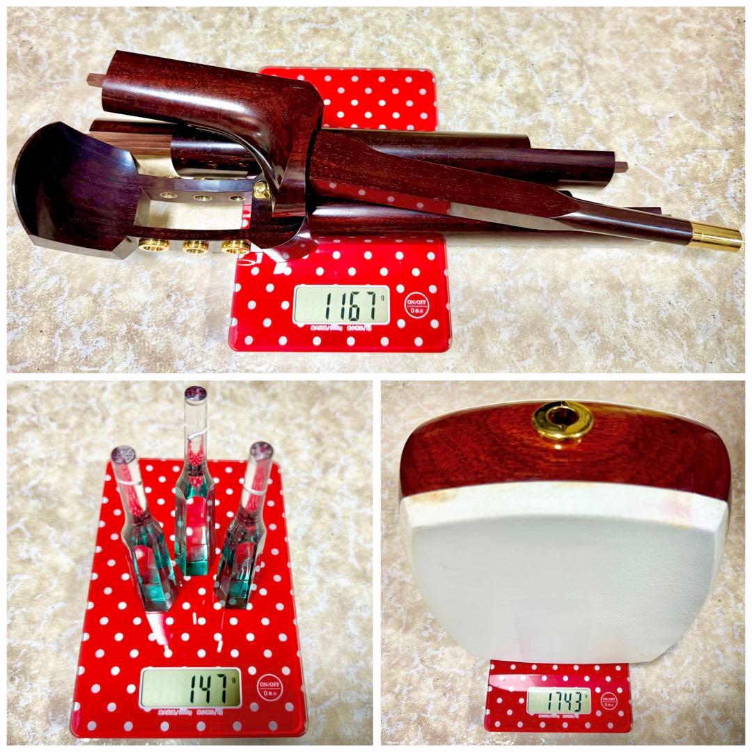 【新春丙午】極上 津軽三味線 金細 綾杉胴 超重量 虎縮杢 超美品 糸巻 太棹