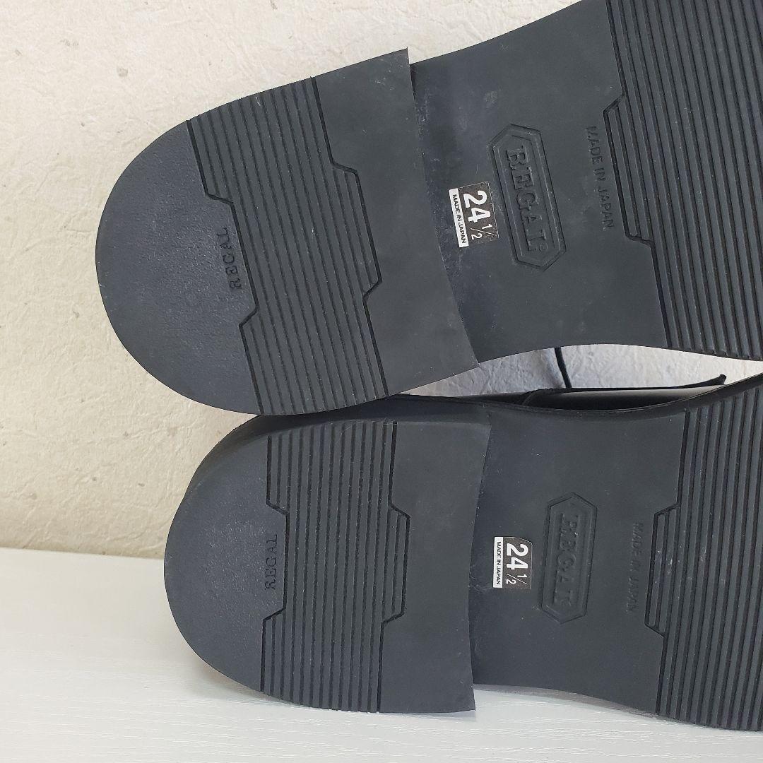 REGALリーガルJU13本革 プレーントゥ レザーシューズ ビジネス黒24.5