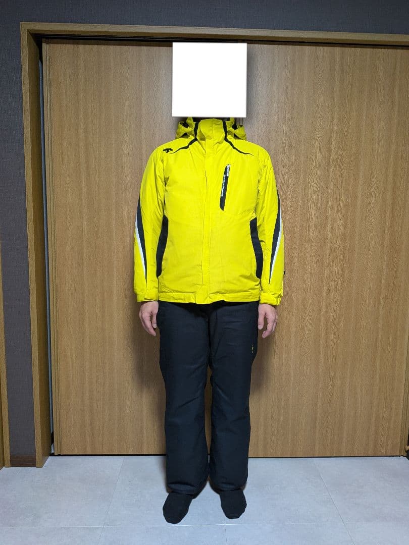 DESCENTE スキーウェア イエロー ブラック
