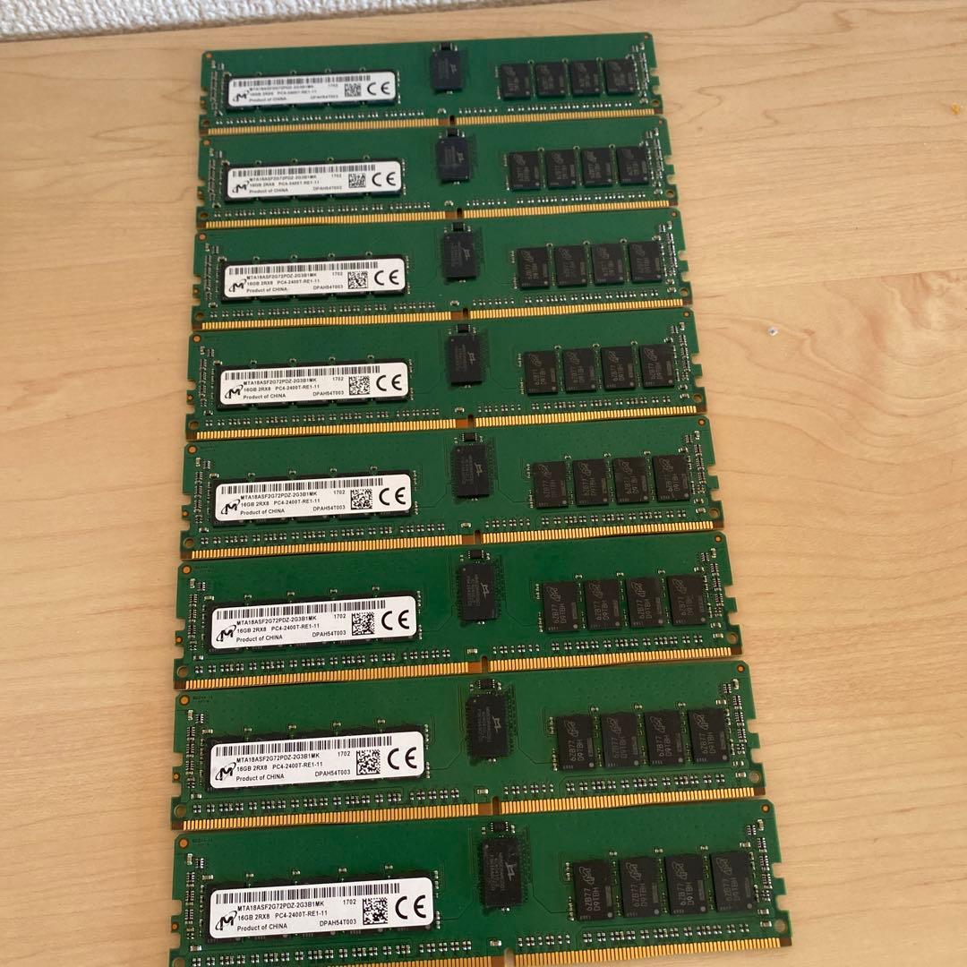m*o様 メモリー 16GB 2RX8 PC4-2400T-RE1-11/8枚