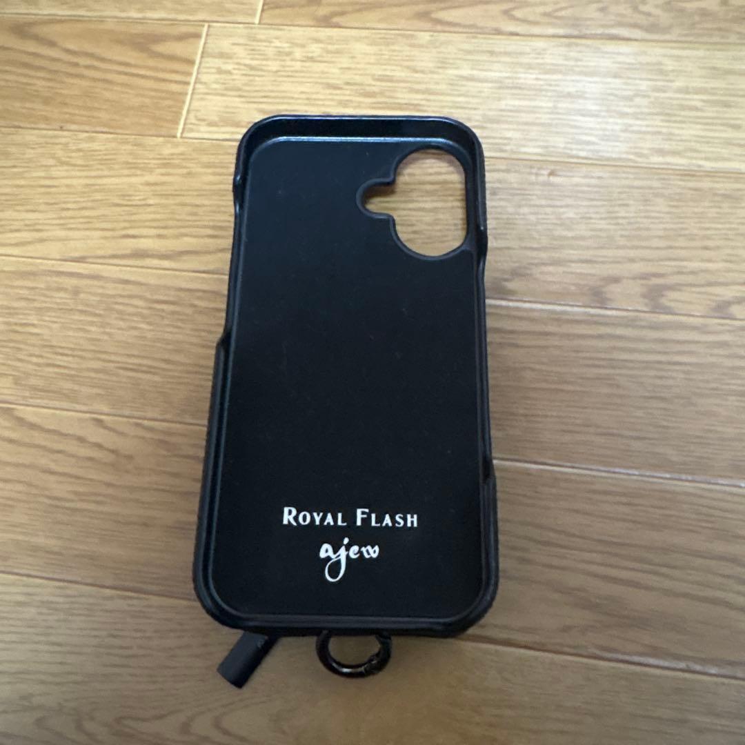 ajew  Flash ブラック iPhone16ケース＋ストラップ