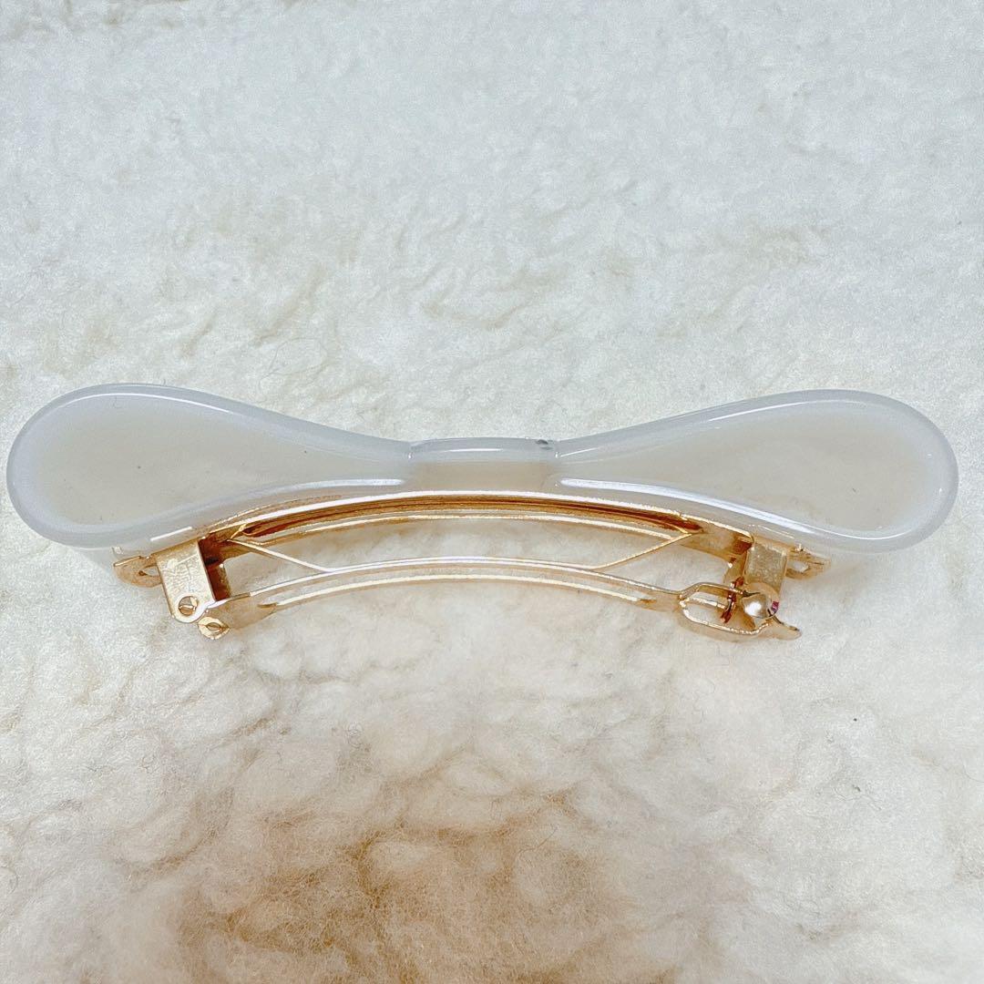 アレクサンドルドゥパリ　リボンバレッタ　ホワイト　キティリボン