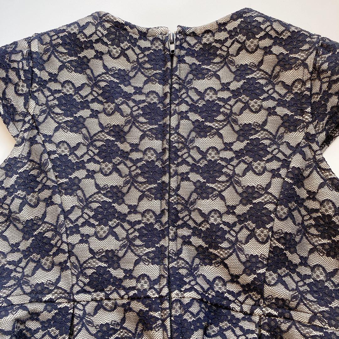 110size ネイビー×レース セレモニー 入学 卒園 フォーマル 女の子