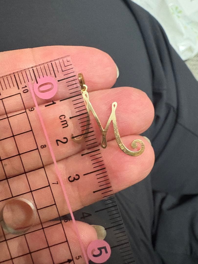 K18金イニシャルペンダントトップM⭐︎