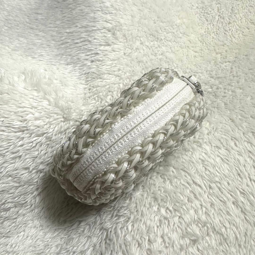 美品　ANTNPRIMA アンテプリマ　ポーチ　オーロラホワイト　ワイヤー　小物