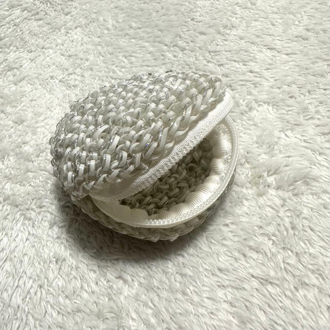 美品　ANTNPRIMA アンテプリマ　ポーチ　オーロラホワイト　ワイヤー　小物