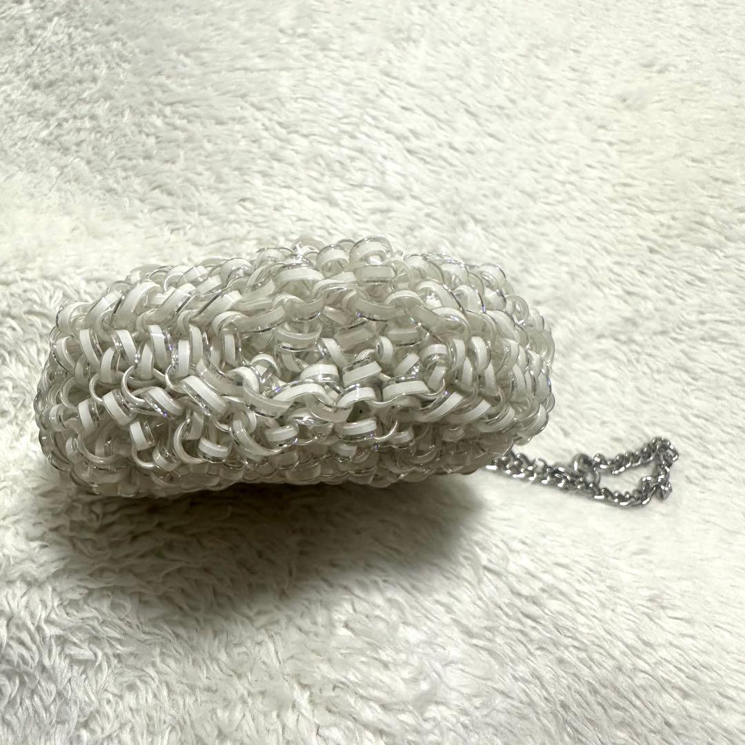 美品　ANTNPRIMA アンテプリマ　ポーチ　オーロラホワイト　ワイヤー　小物