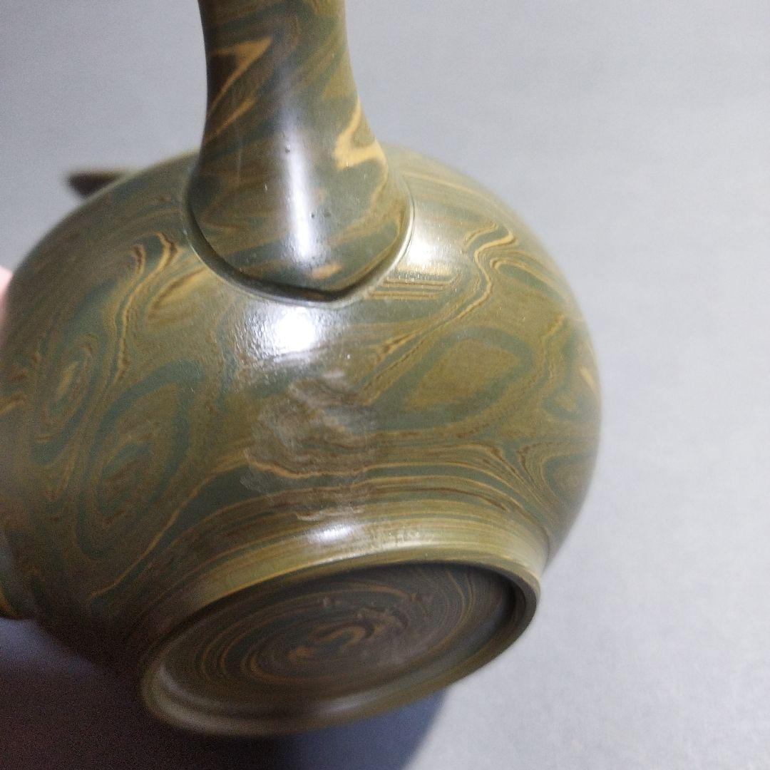 人間国宝　松井康成　練上横手急須　共箱