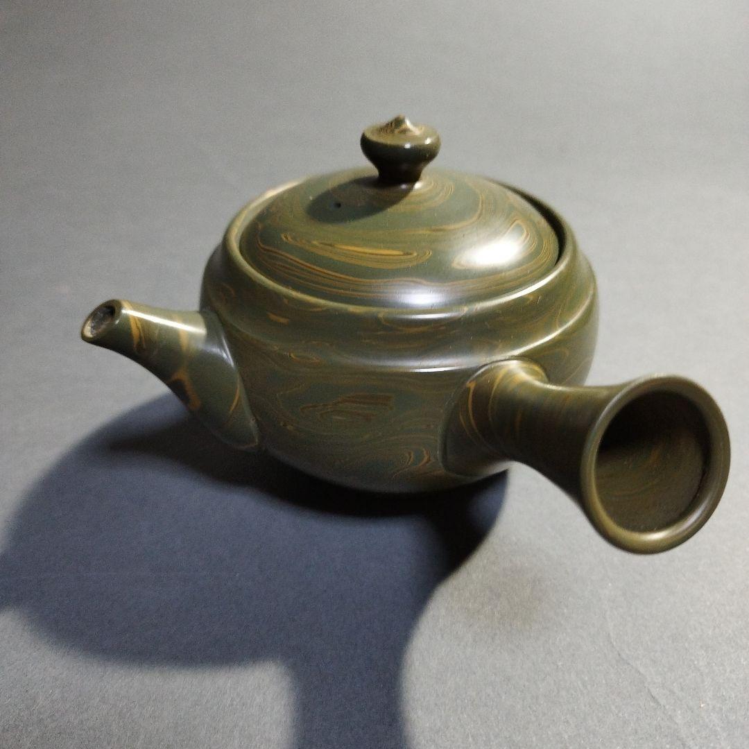 人間国宝　松井康成　練上横手急須　共箱