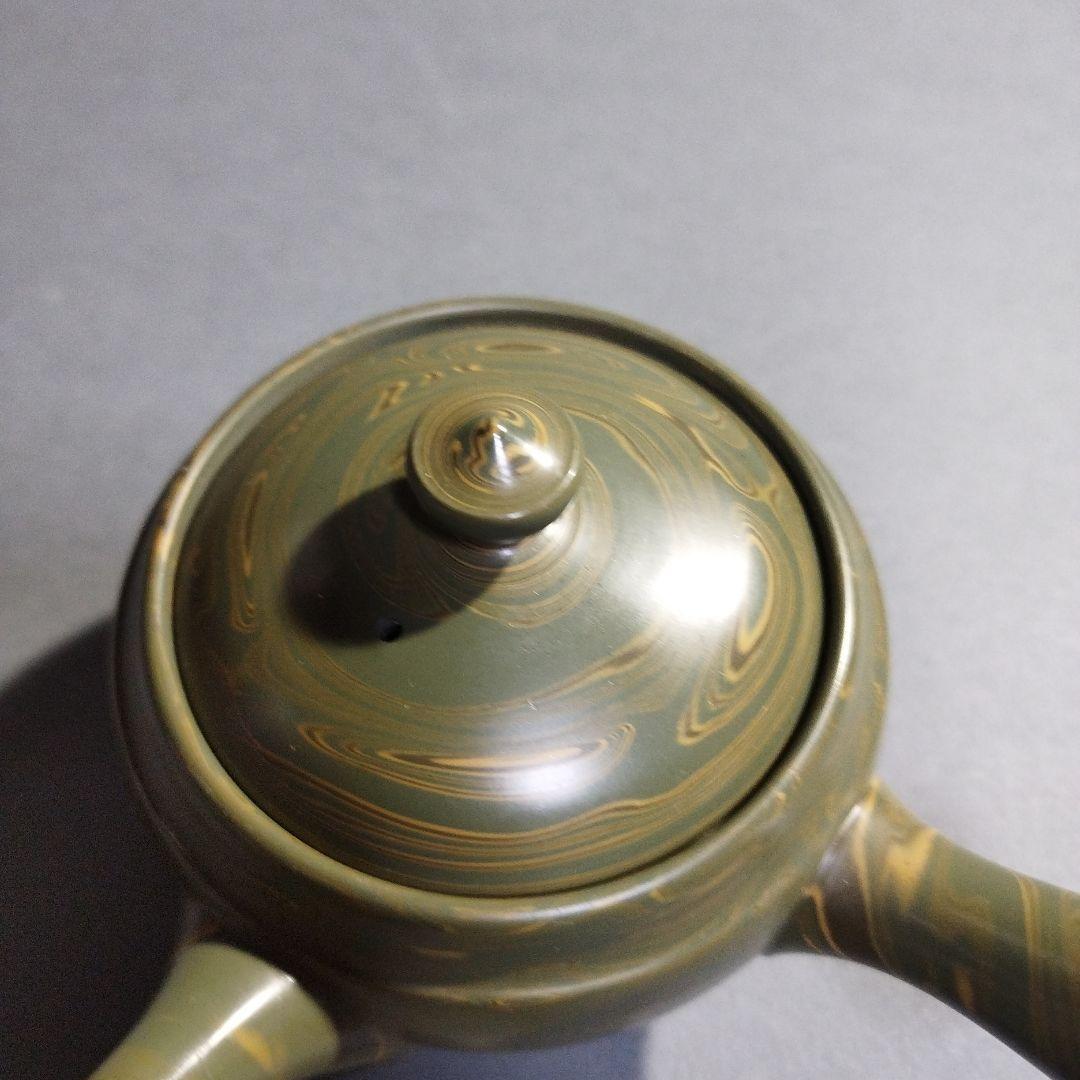 人間国宝　松井康成　練上横手急須　共箱