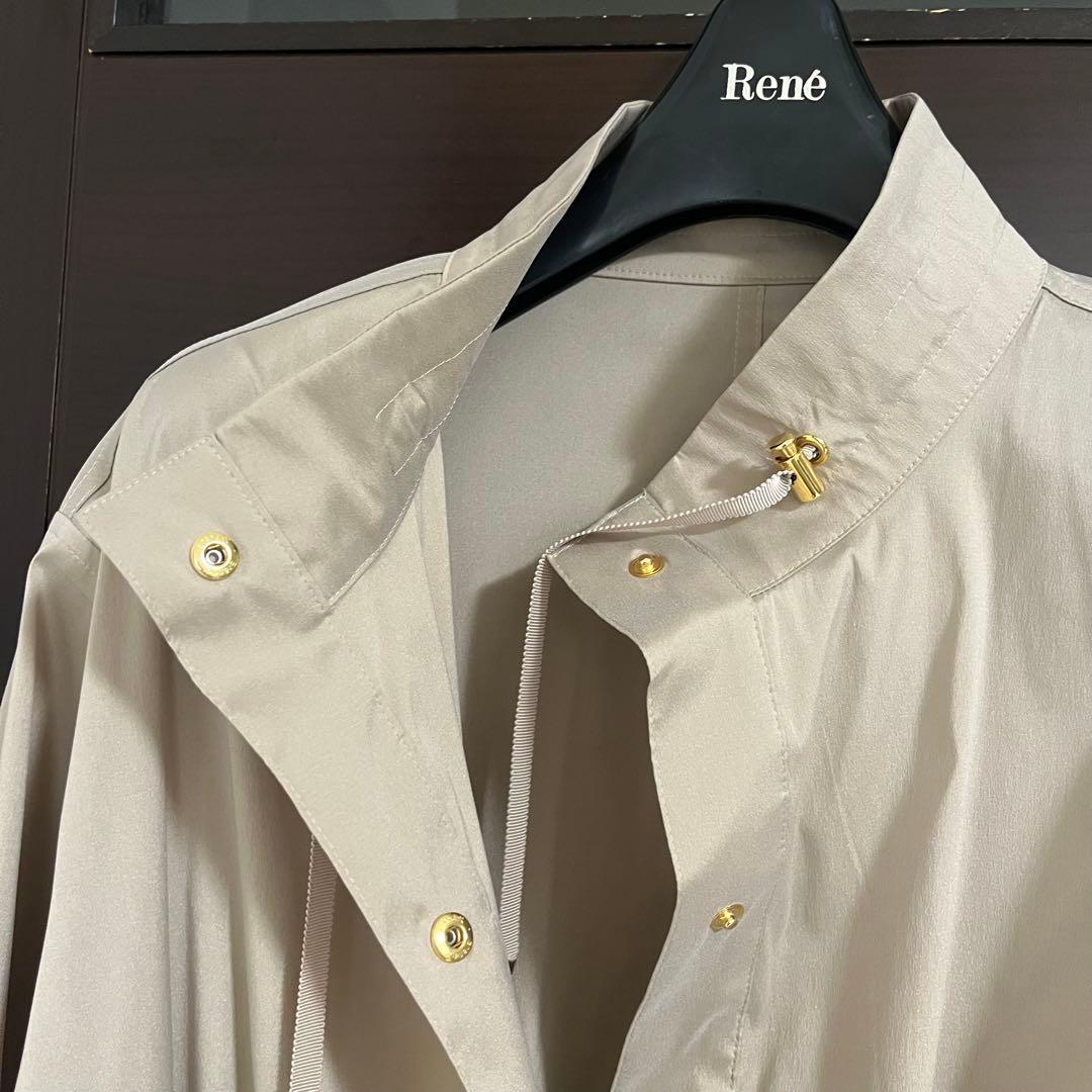 新品☆ANAYI× ETIQUE タフタギャザーロングブルゾン/セオリー、23区