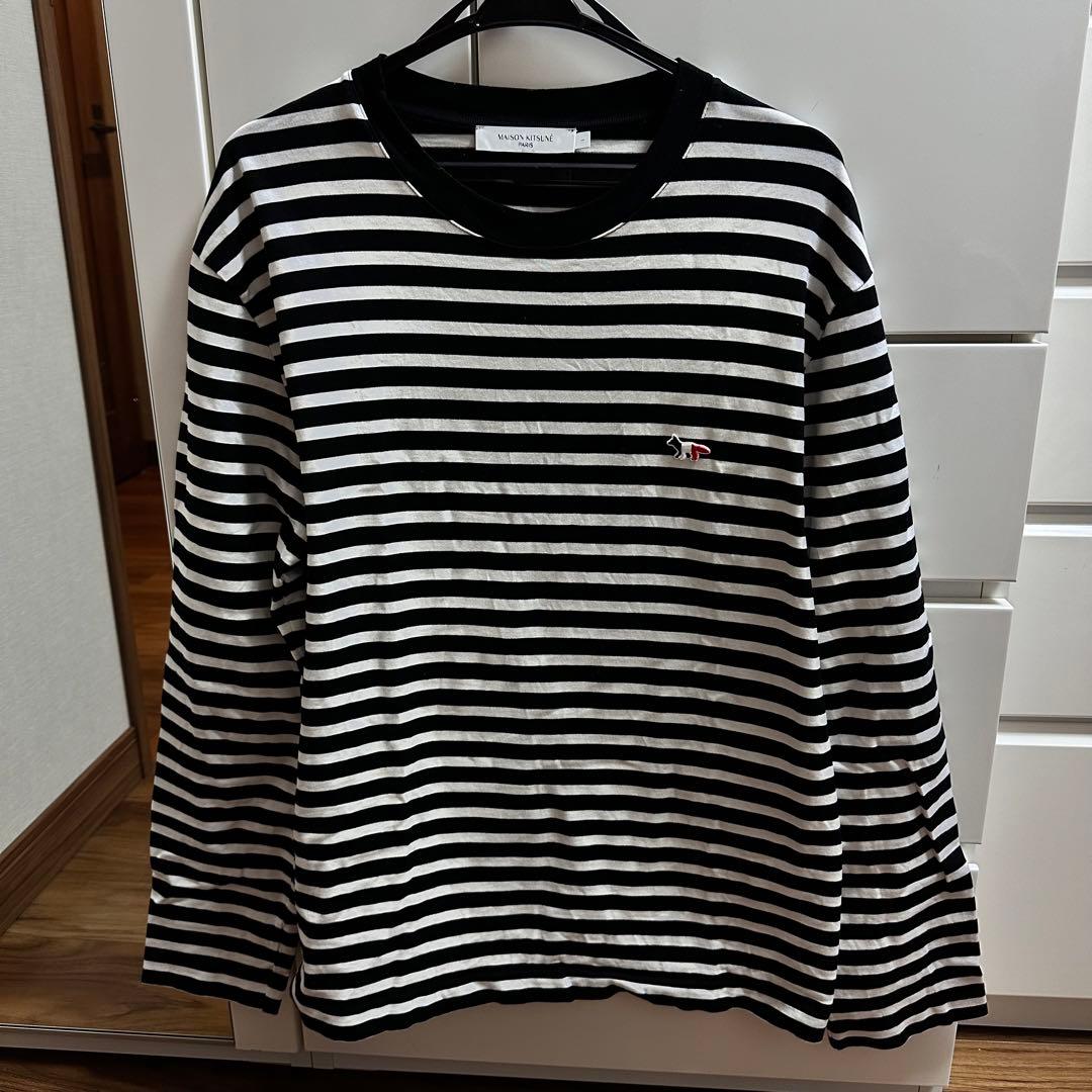 MAISON KITSUNÉ メゾンキツネ　長袖ストライプTシャツ
