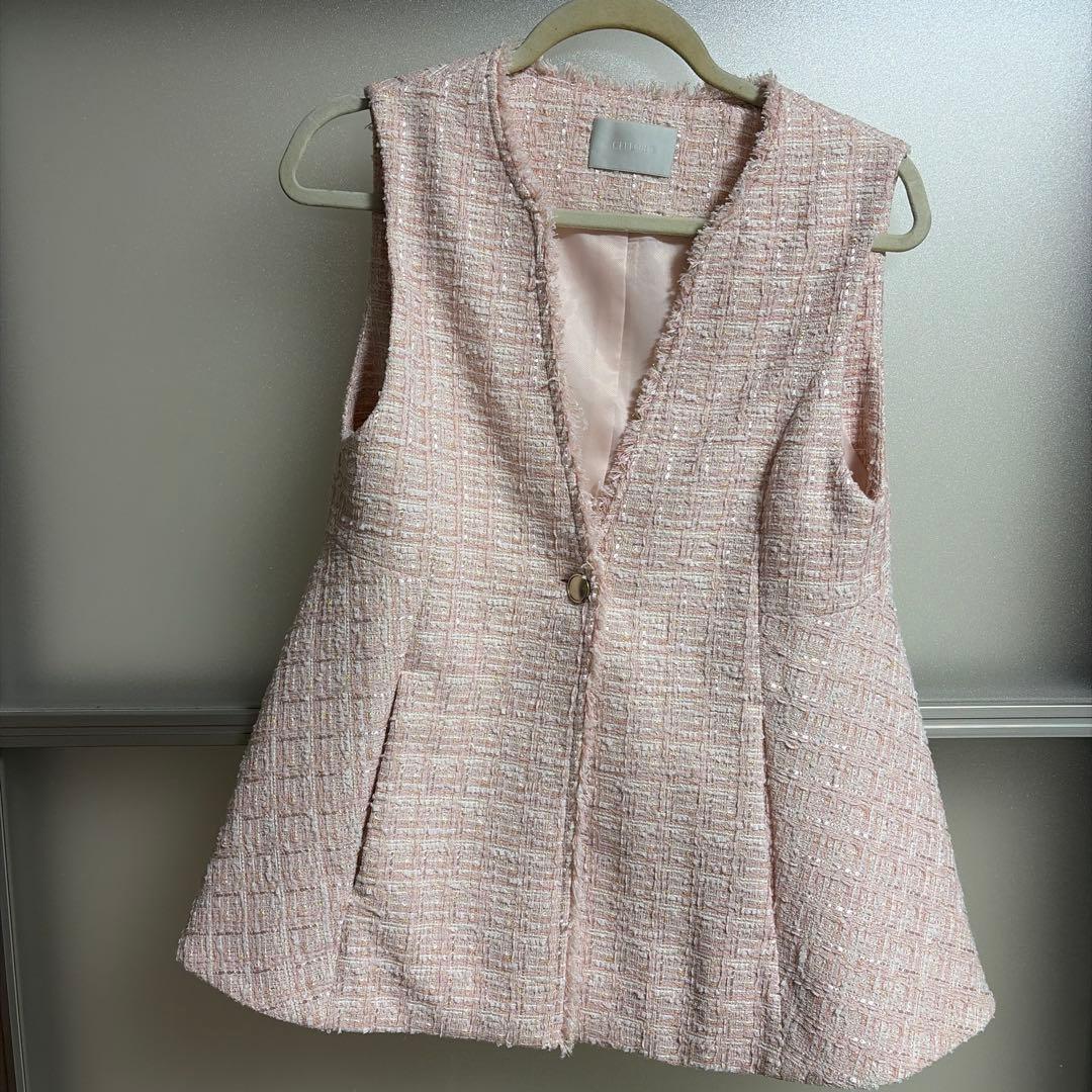 【2/8まで！】セルフォード　ツイードペプラムジレ