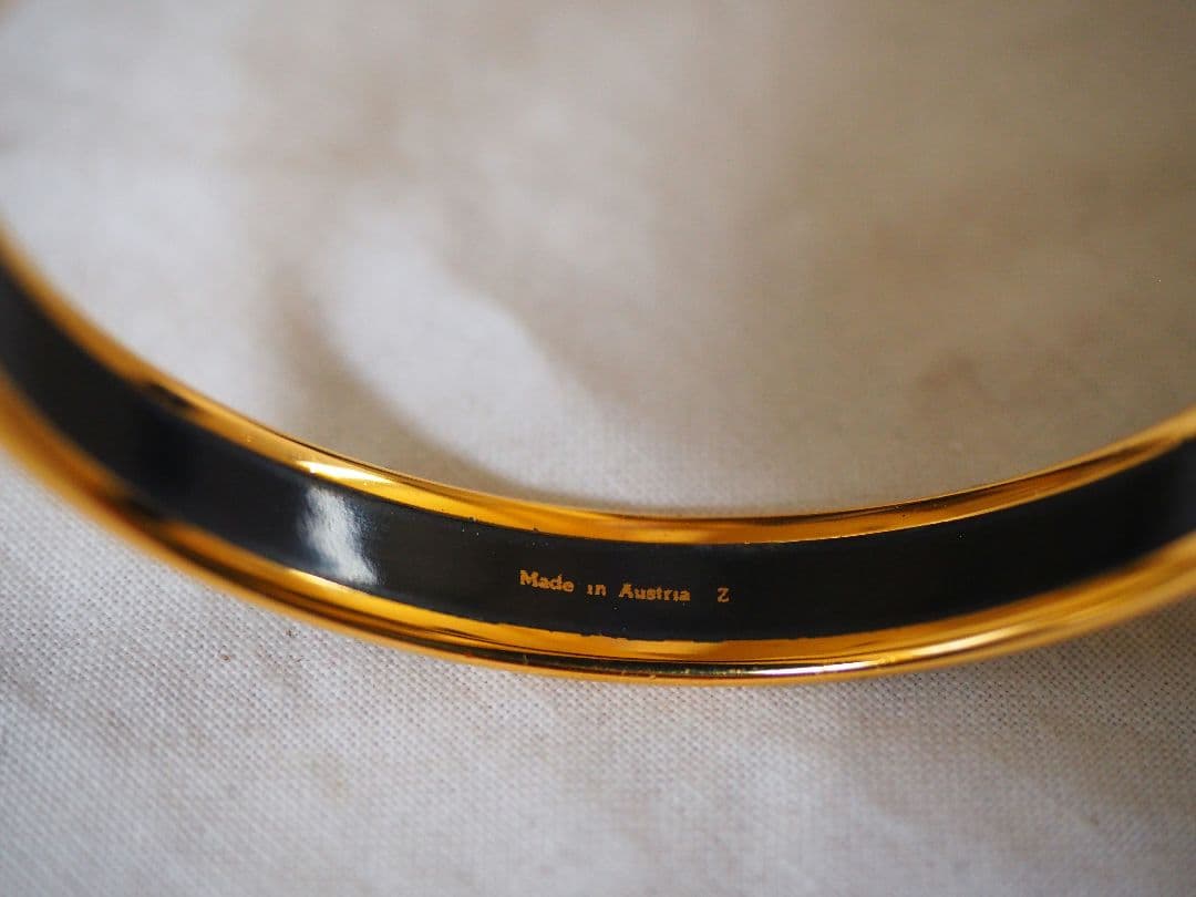 HERMES　バングル　ブレスレット　エマイユ　ゴールド×グリーン×ブルー