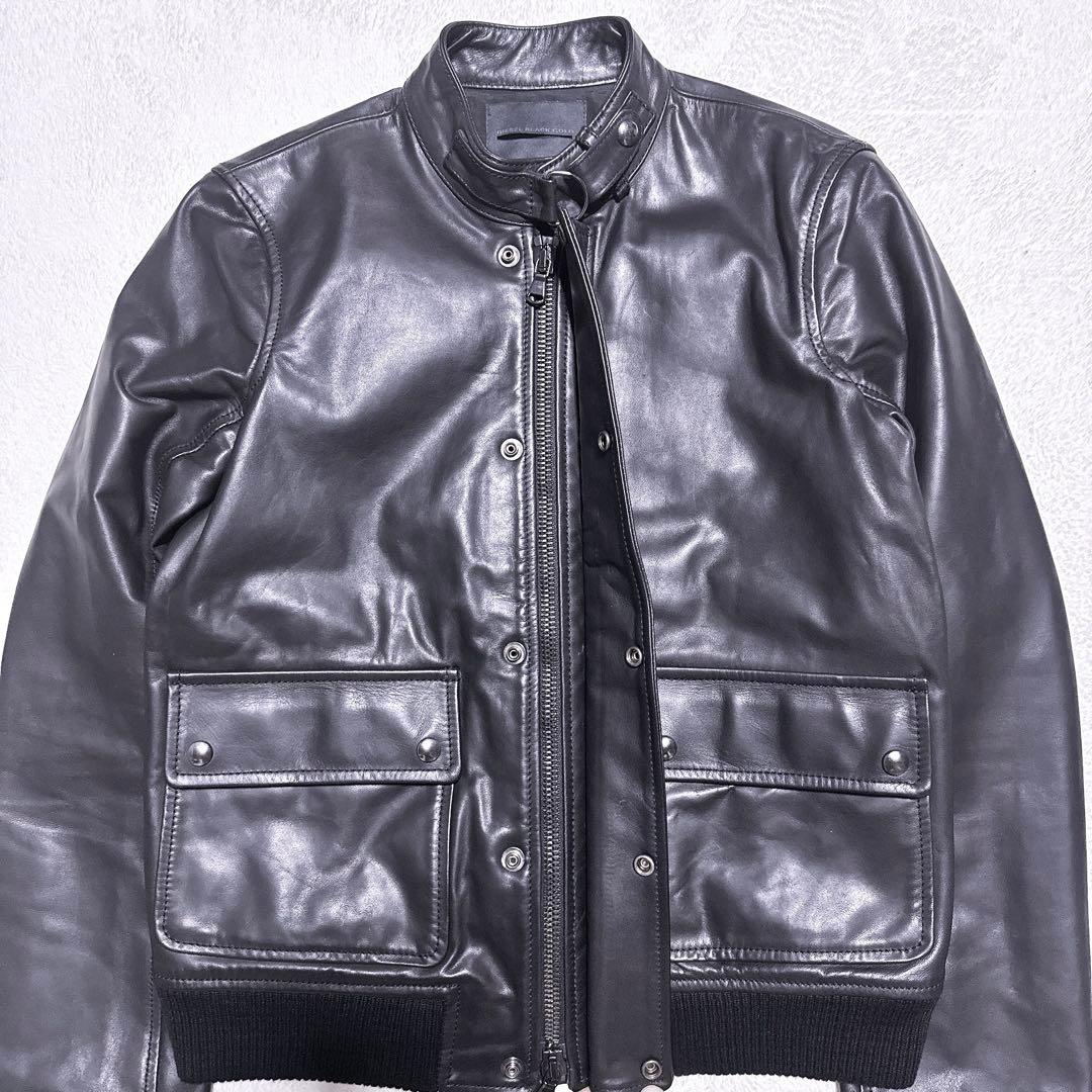 【新品未使用】ディーゼル ブラックゴールド ライダース シングル ブルレザー L