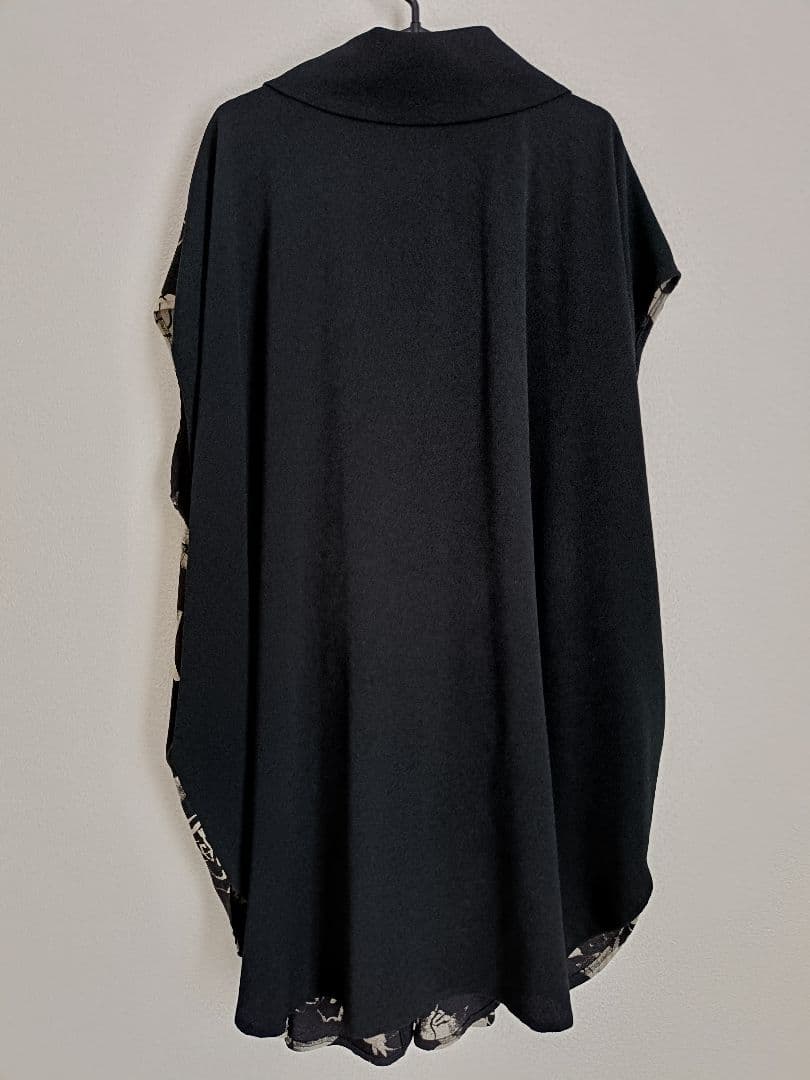 【Bar3】詩仙堂 ちりめん花柄チュニック ノースリーブ