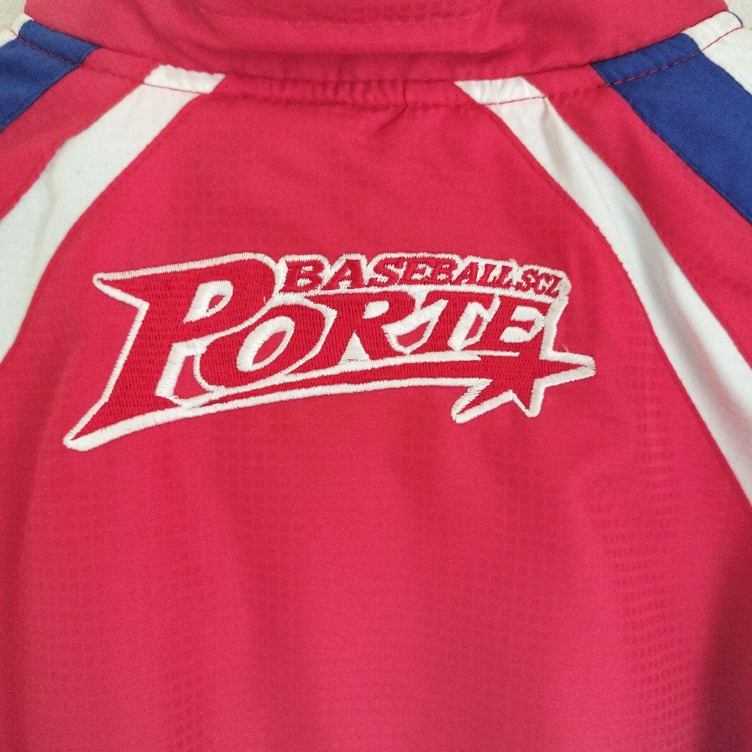 Porte ポルテ野球ジャケット 赤130 ジャンパー　グランドコート