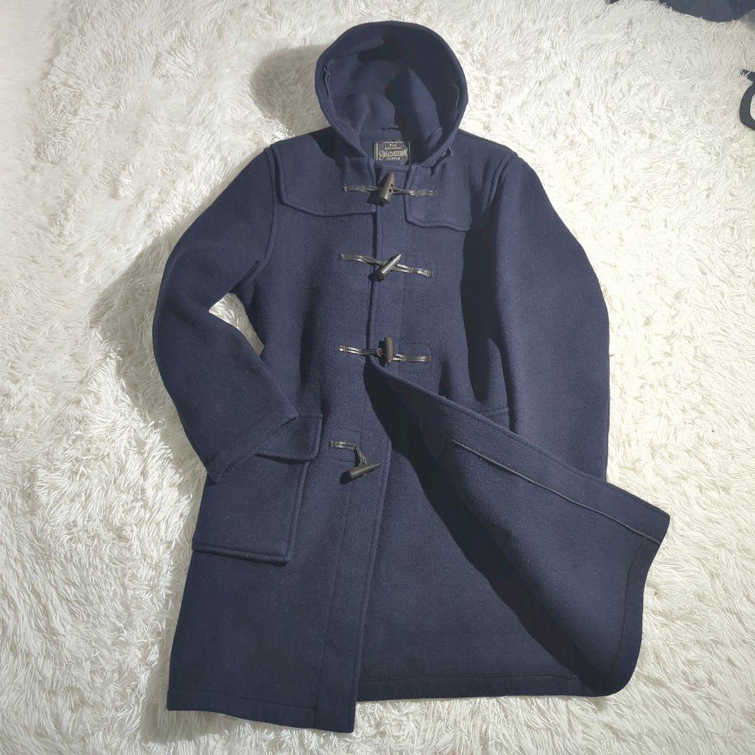 Gloverall キャメル生地 ダッフルコート レザートグルループ