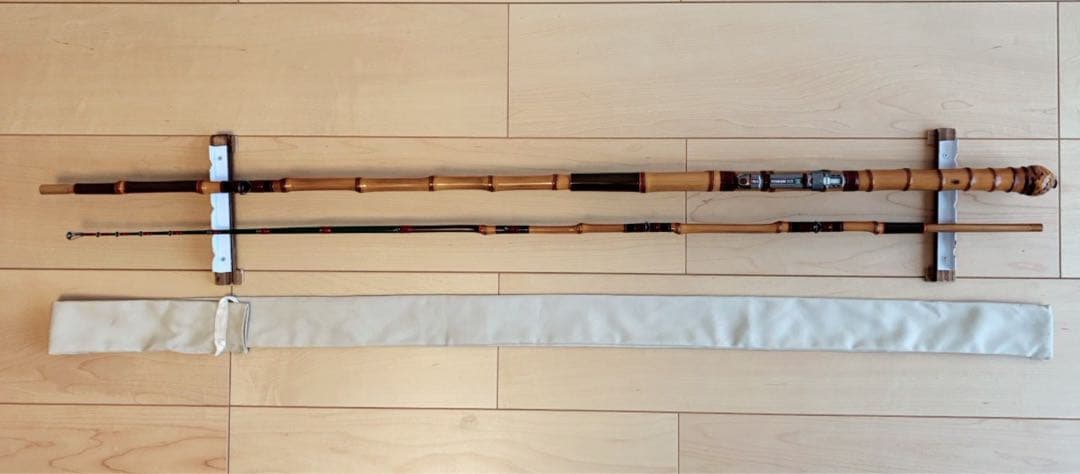 東甚作、カワハギ和竿、六尺五寸三分（198cm）、鯨穂