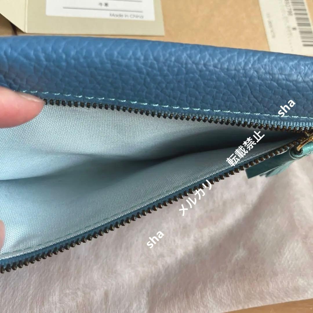 zucchero filato　カウレザー　長財布　ブルー　ズッケロフィラート