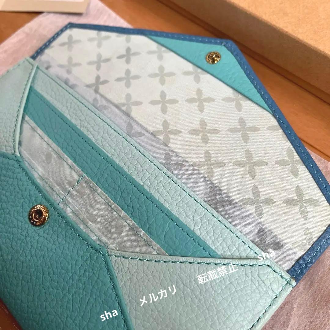 zucchero filato　カウレザー　長財布　ブルー　ズッケロフィラート