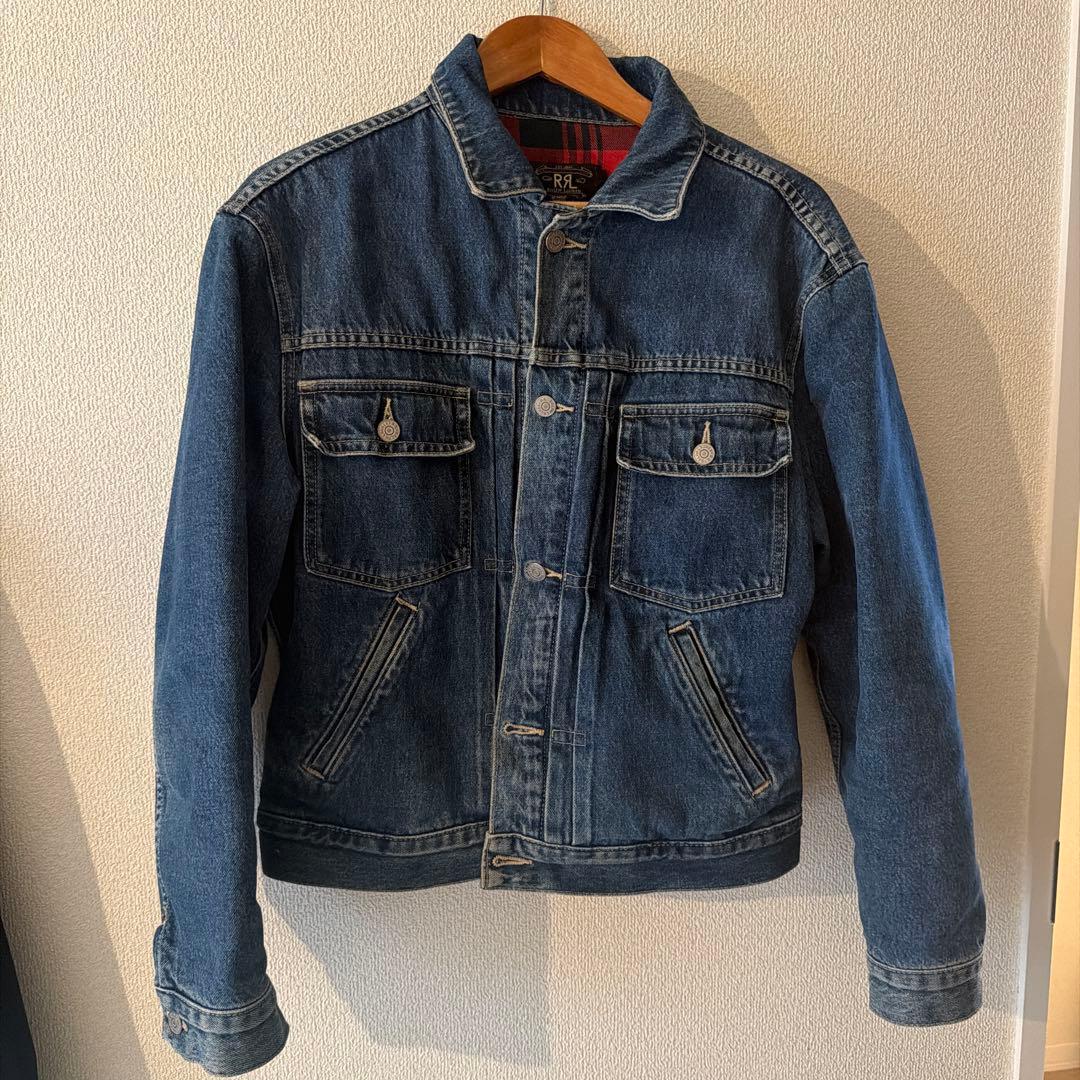 90s RRL 三つ星　デニムジャケット　ヴィンテージ　ラルフローレン