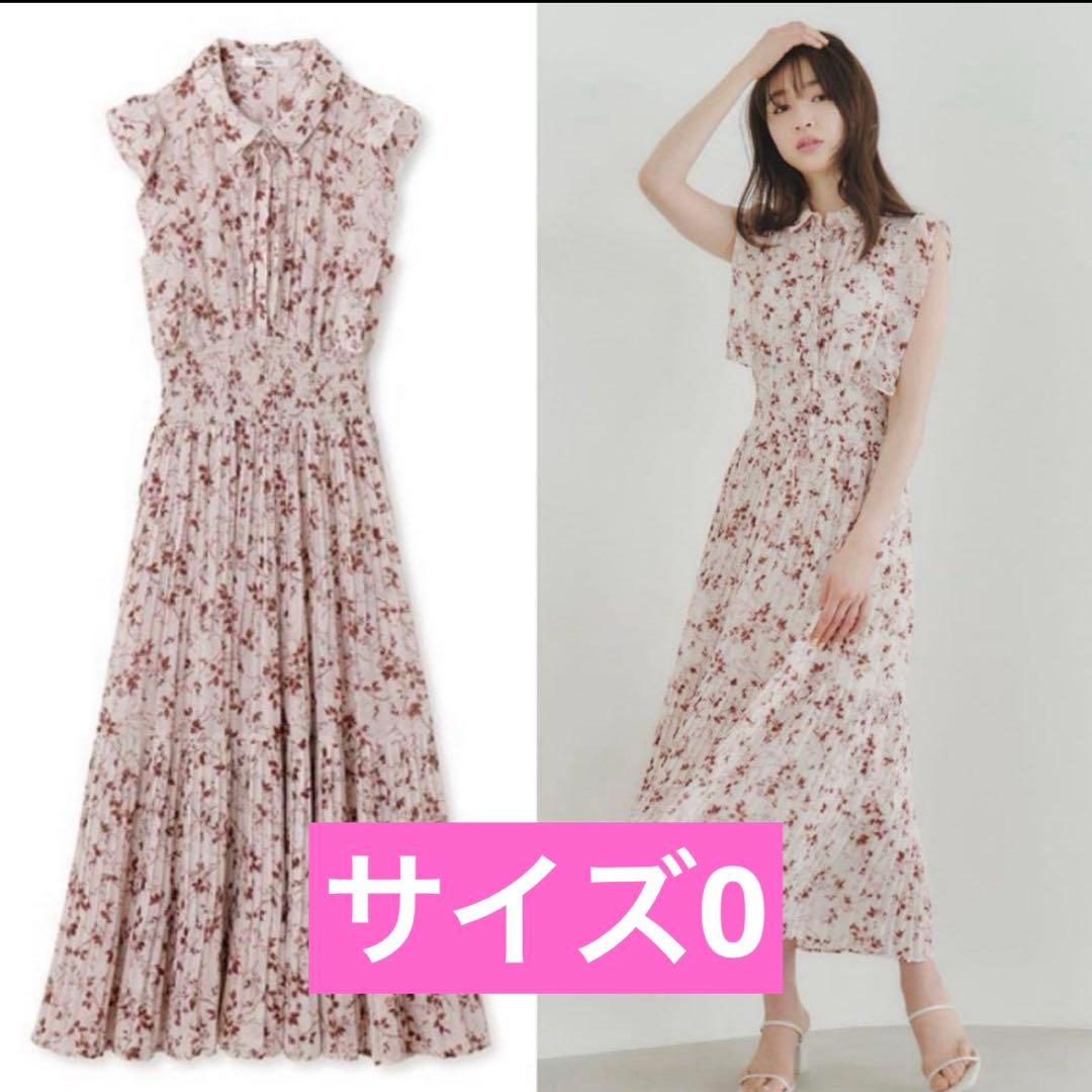 【美品】SNIDEL Sustainableフリルプリントワンピース