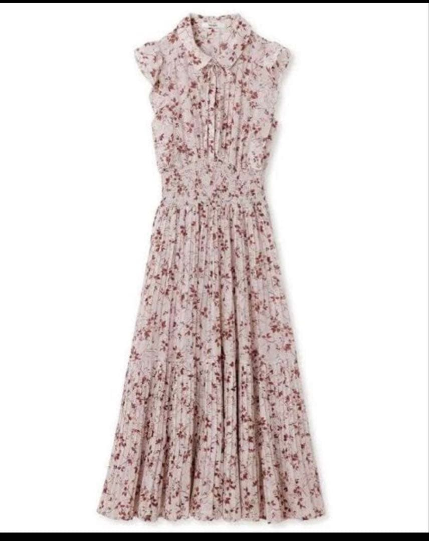 【美品】SNIDEL Sustainableフリルプリントワンピース