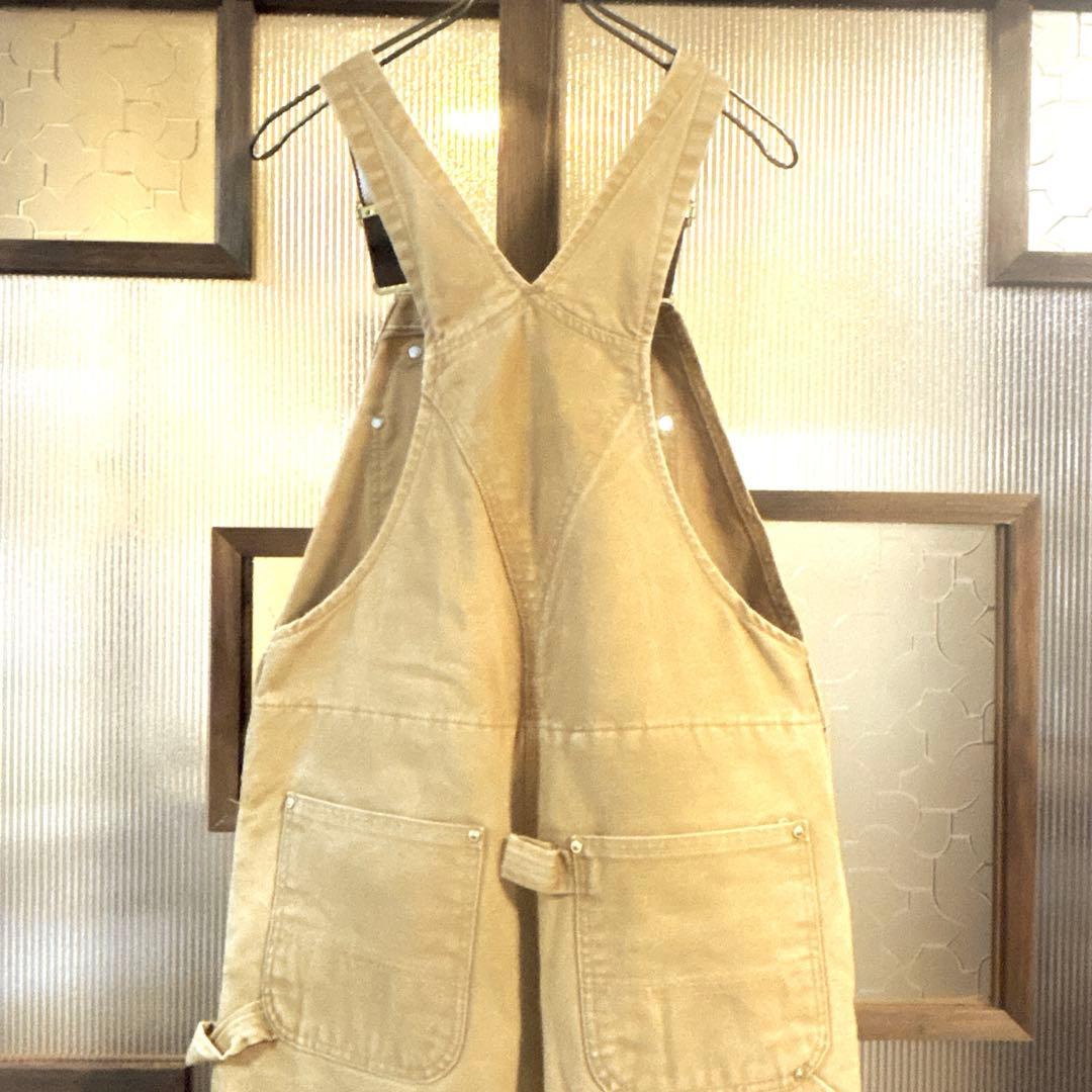 90s US古着 carhartt 中綿サロペット ダブルニー 32インチ 茶