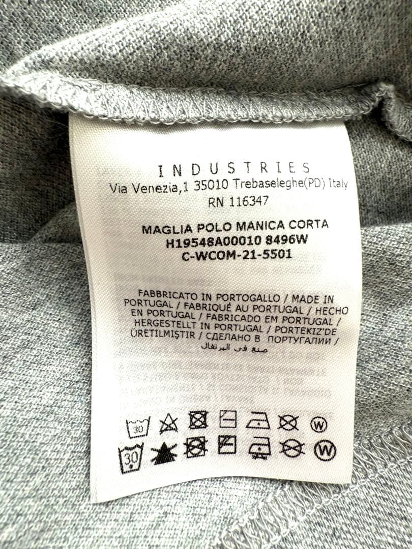 新品未使用 MONCLER モンクレール ポロシャツ ロゴワッペン グレー