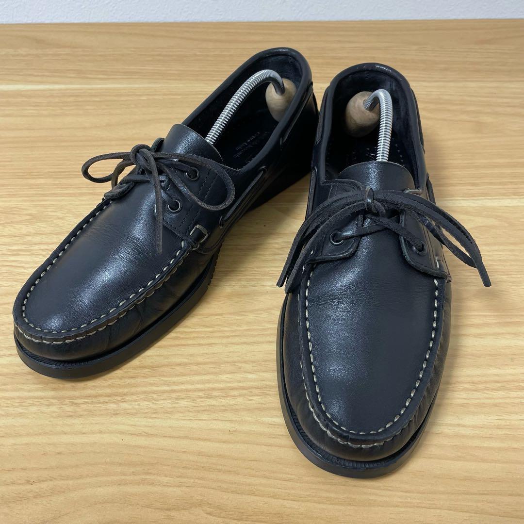 パラブーツ　バース　デッキシューズ　レザー　ブラック　8