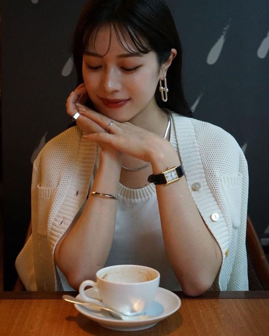 l'aube blanc Basket Knit Cardigan アンサンブル