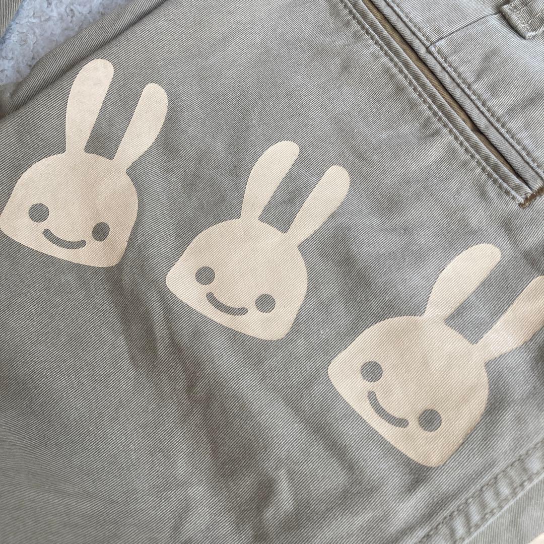 【6連うさぎ・サイズL】CUNE　チノパン　ベージュ系　デカロゴプリント