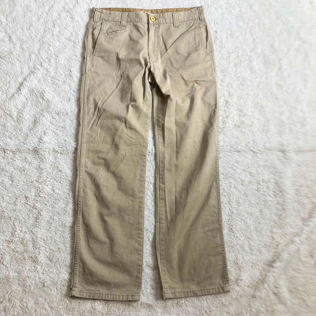 【6連うさぎ・サイズL】CUNE　チノパン　ベージュ系　デカロゴプリント