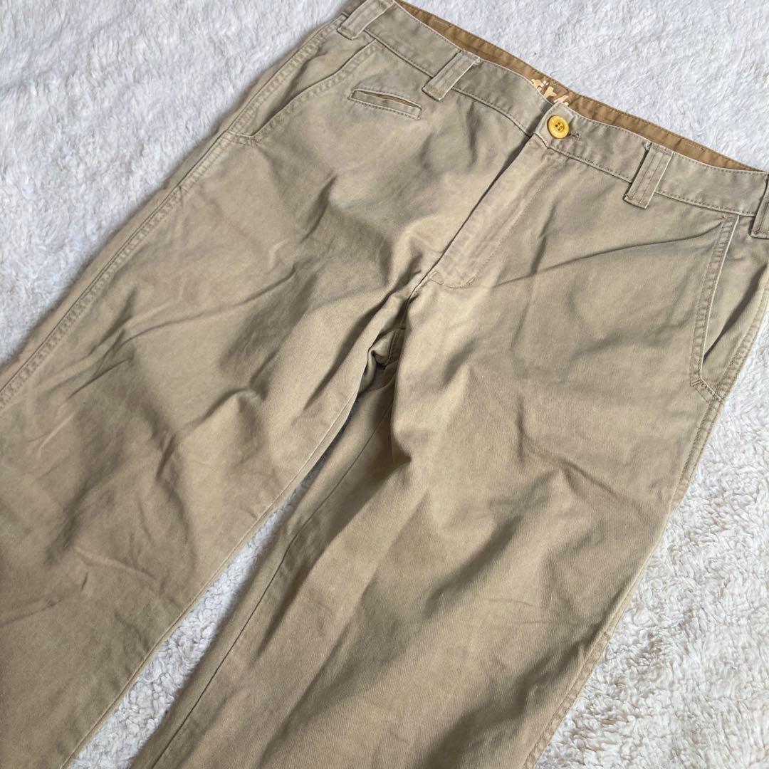 【6連うさぎ・サイズL】CUNE　チノパン　ベージュ系　デカロゴプリント