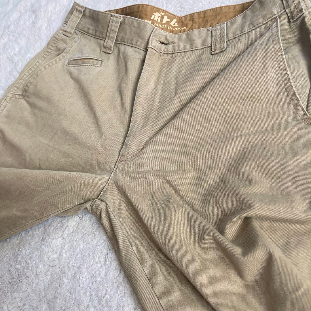 【6連うさぎ・サイズL】CUNE　チノパン　ベージュ系　デカロゴプリント