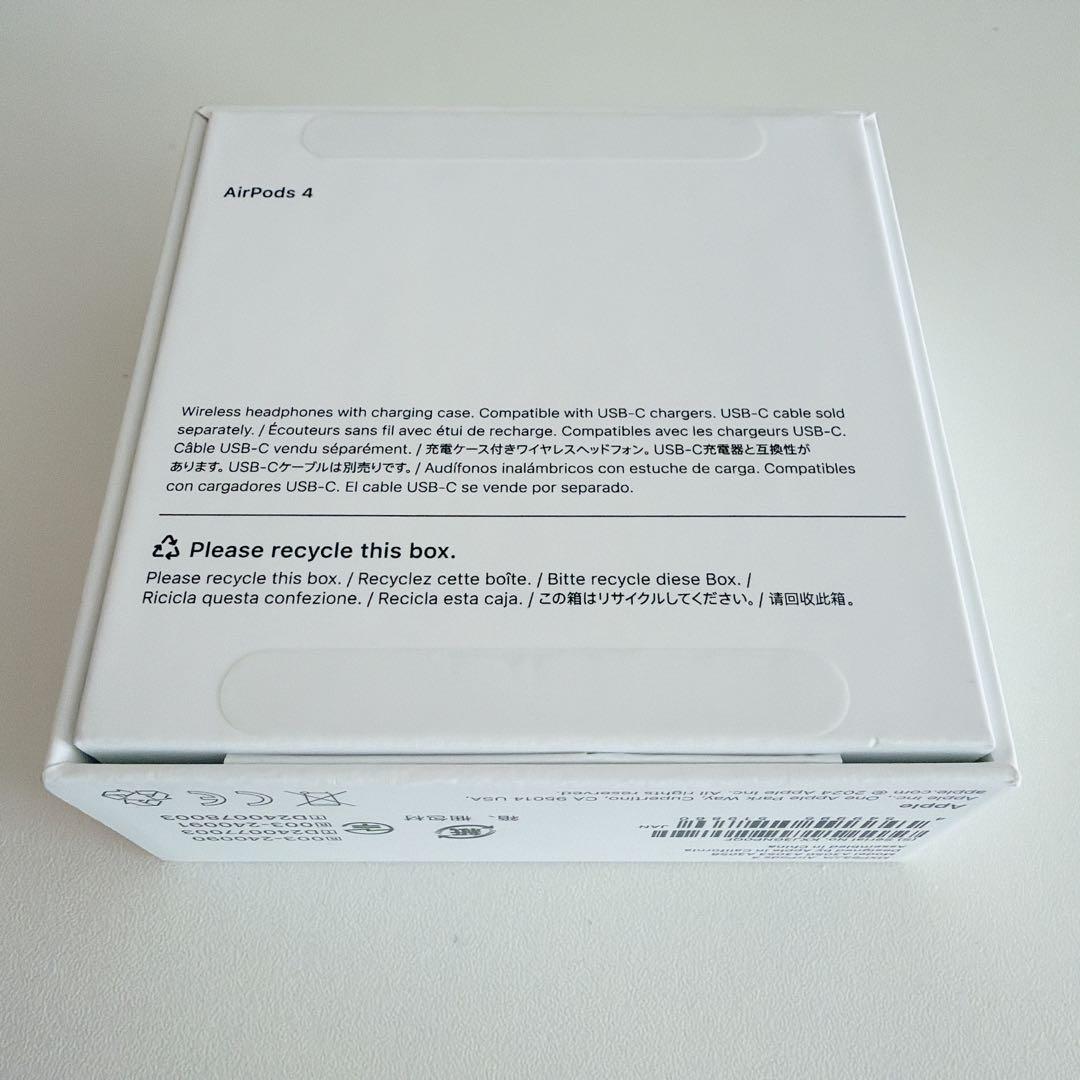 新品 AirPods 4 ノイズキャンセル非搭載モデル