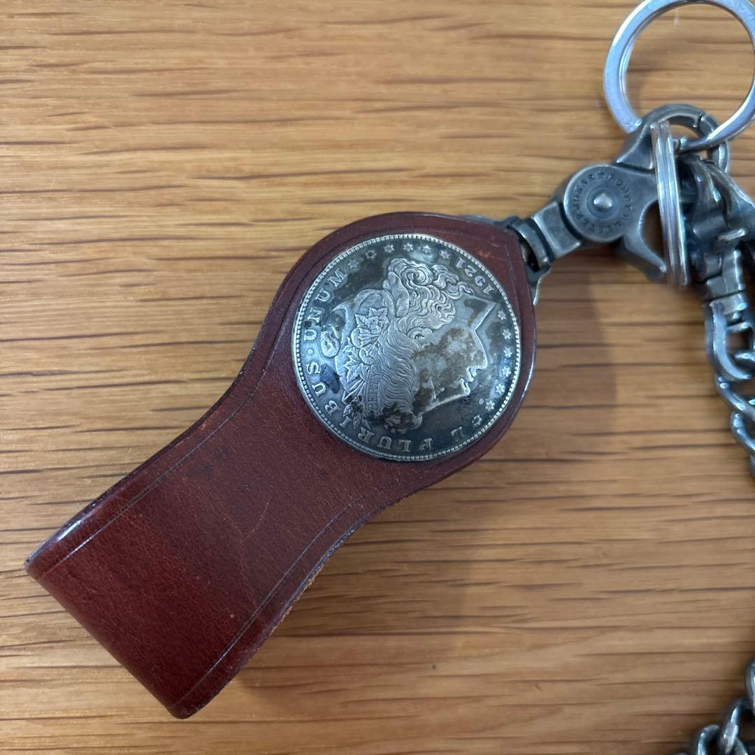 【値引中】FUNNY レザーデザイン　ウォレットチェーン