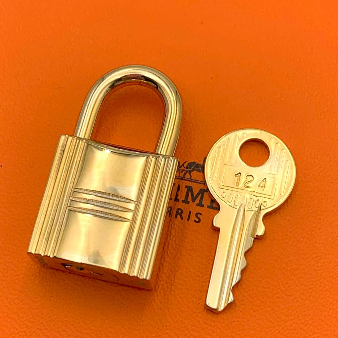 HERMES エルメス カデナ 120番 ゴールド24Kメッキ 鍵付き 南京錠