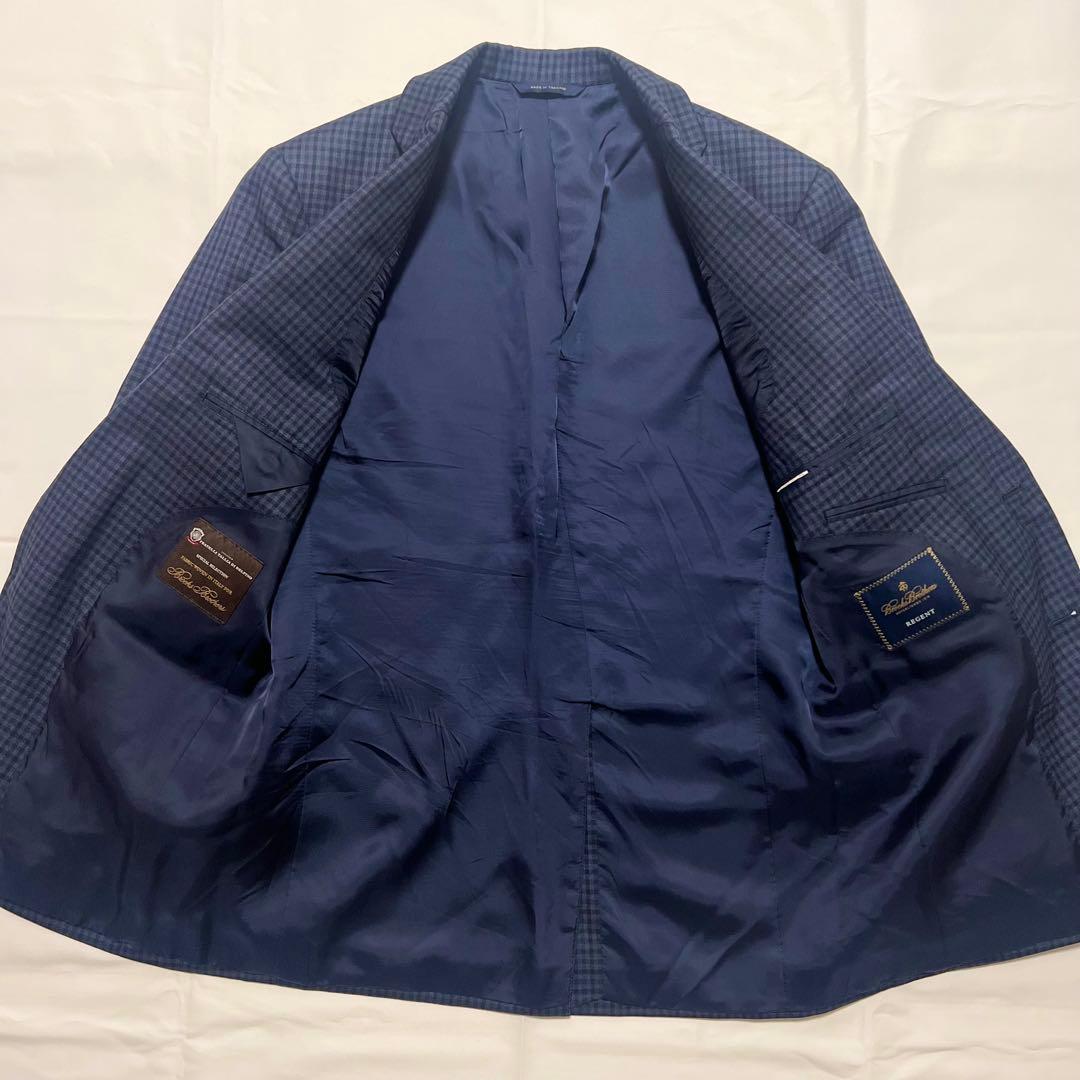 極美品✨ブルックスブラザーズ REGENT ジャケット 紺 チェック 高級生地