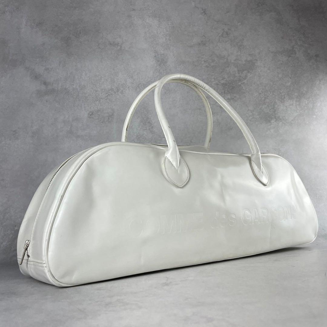 入手困難✨ コムデギャルソン エンボスロゴ ボストンバッグ アーカイブ ホワイト