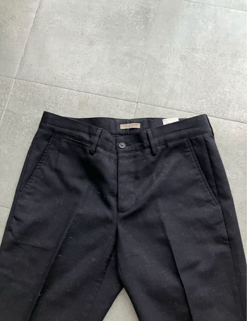 BOTTEGA VENETA ボッテガベネタ　スラックス　ウール　カスリ柄　黒