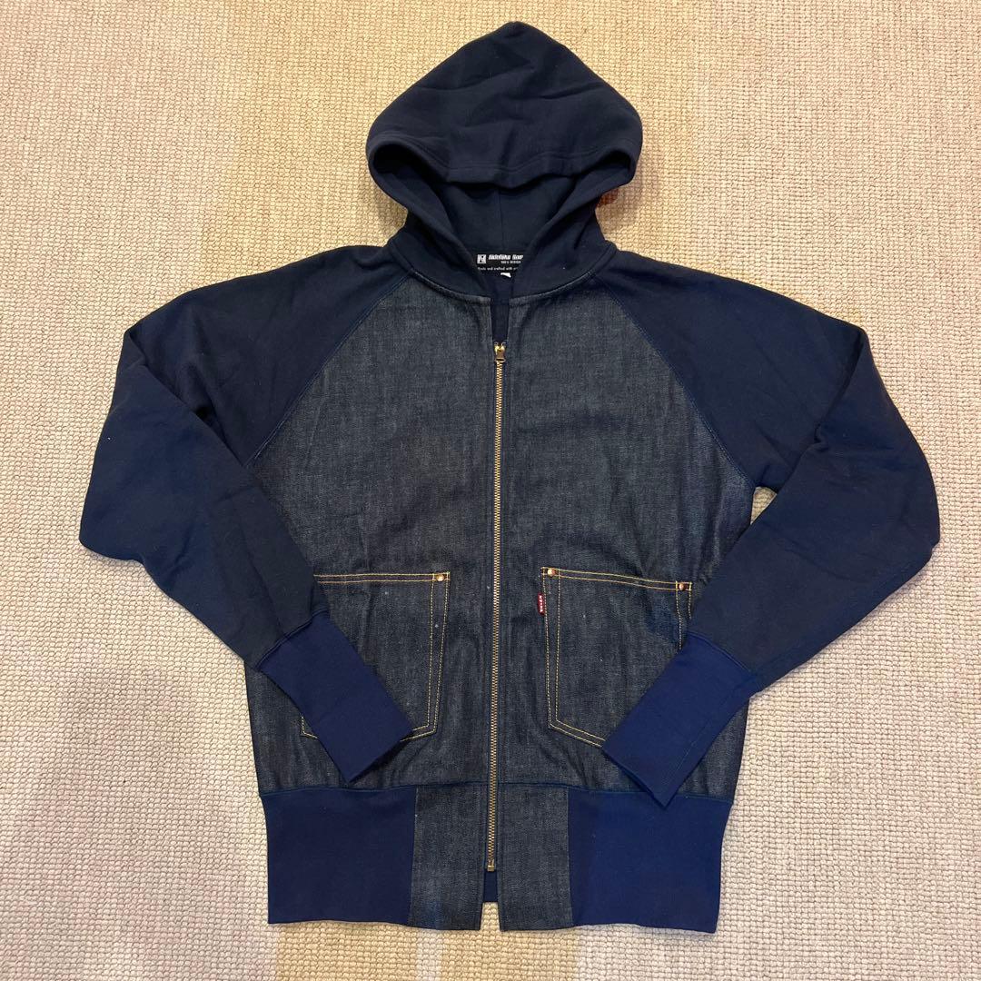 希少　EVISU　エヴィス　デニム　パーカー　スウェット　フーディ　USED品