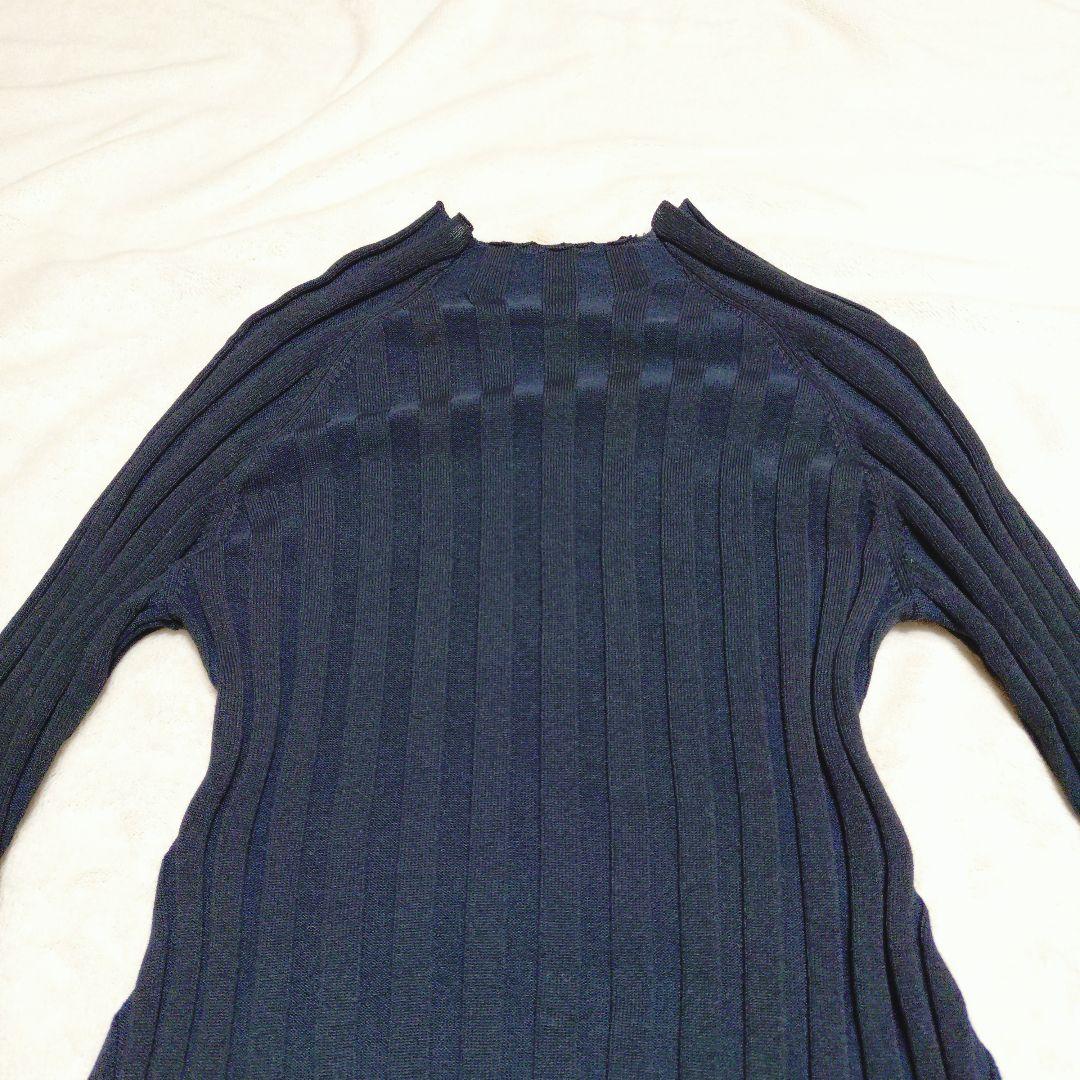 ✨極美品✨anuans ベルスリーブリブワンピース ネイビー ニット