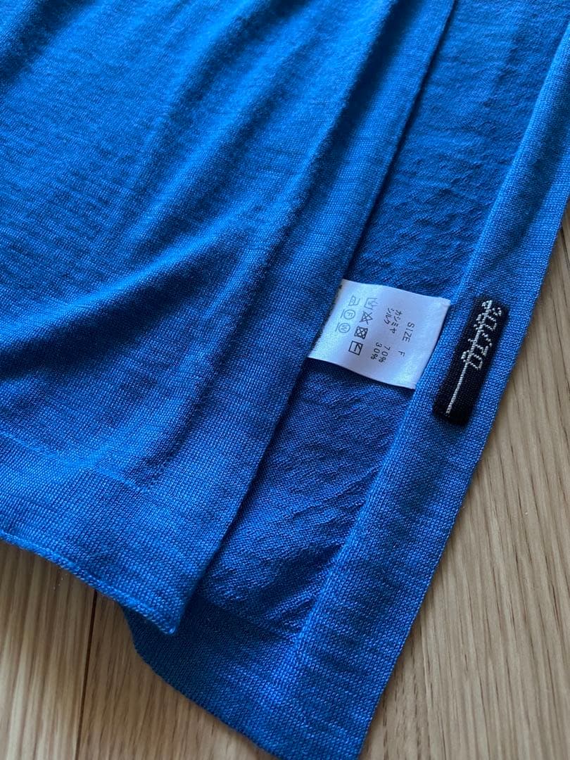 30/70 トレンタセッタンタ シルクカシミヤ大判ストール サックスブルー