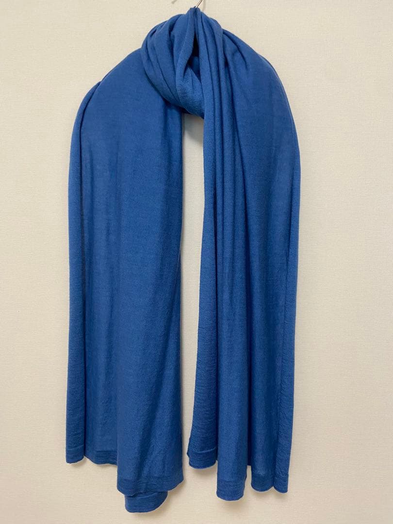 30/70 トレンタセッタンタ シルクカシミヤ大判ストール サックスブルー