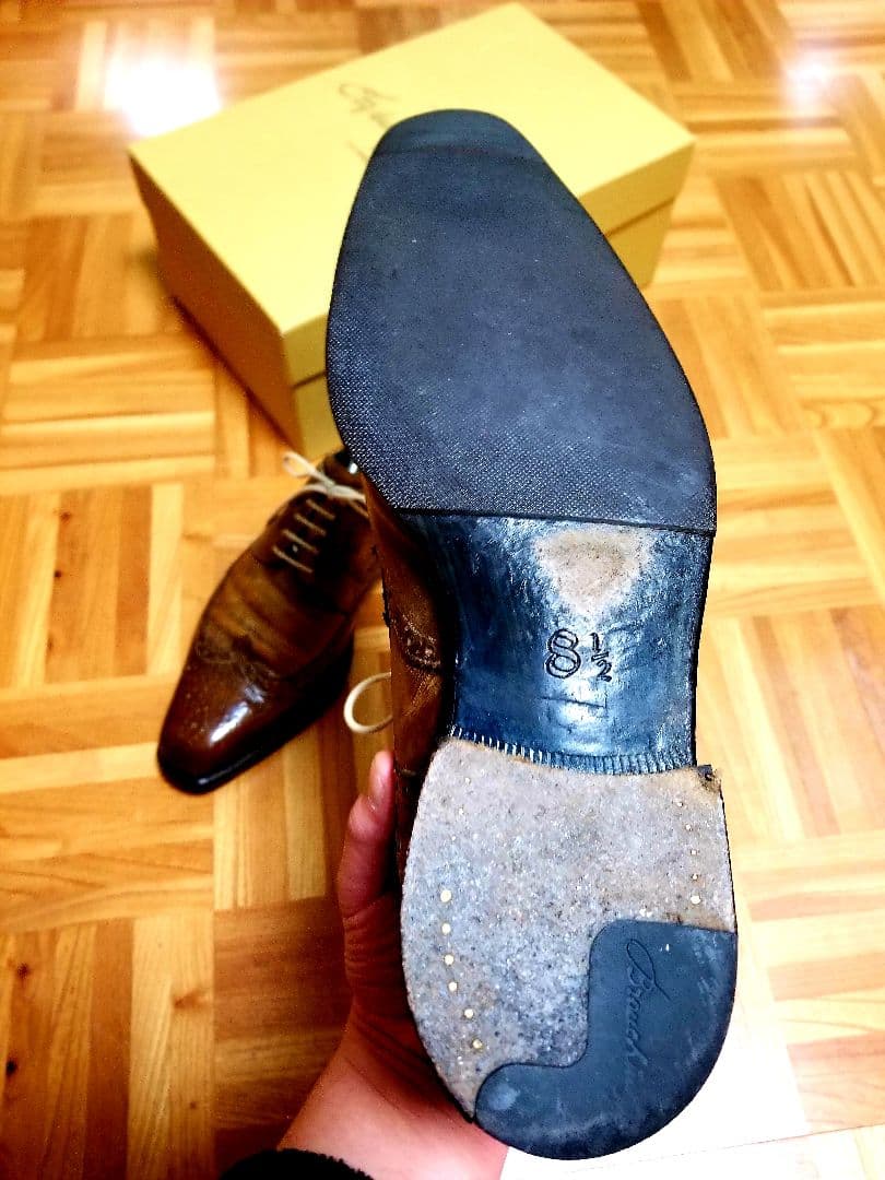 ブ*ン様 STEFANO BRANCHINI ウィングチップ パティーヌ 8 1
