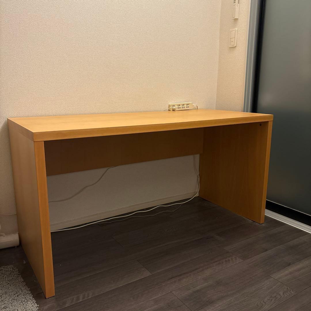 無印良品　MUJI 無垢材デスク　ブナ材　コの字