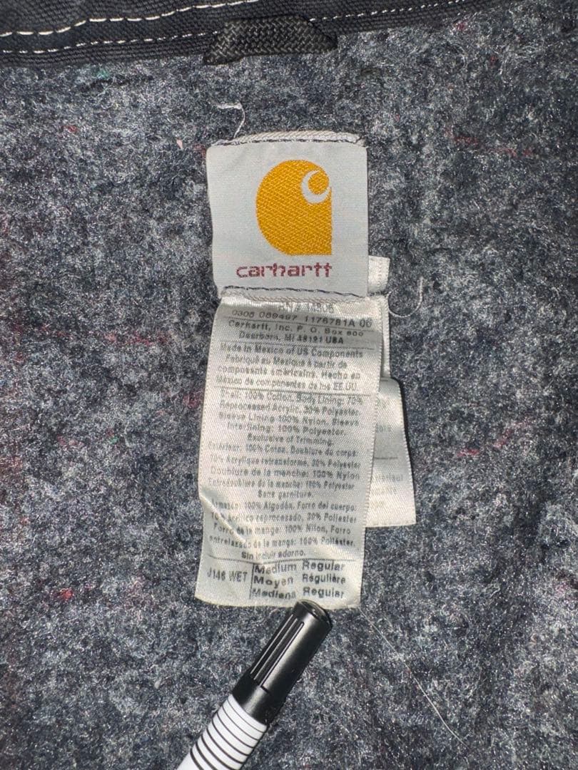 carhartt デトロイトジャケット　j146 WET 黒染め　ブラック