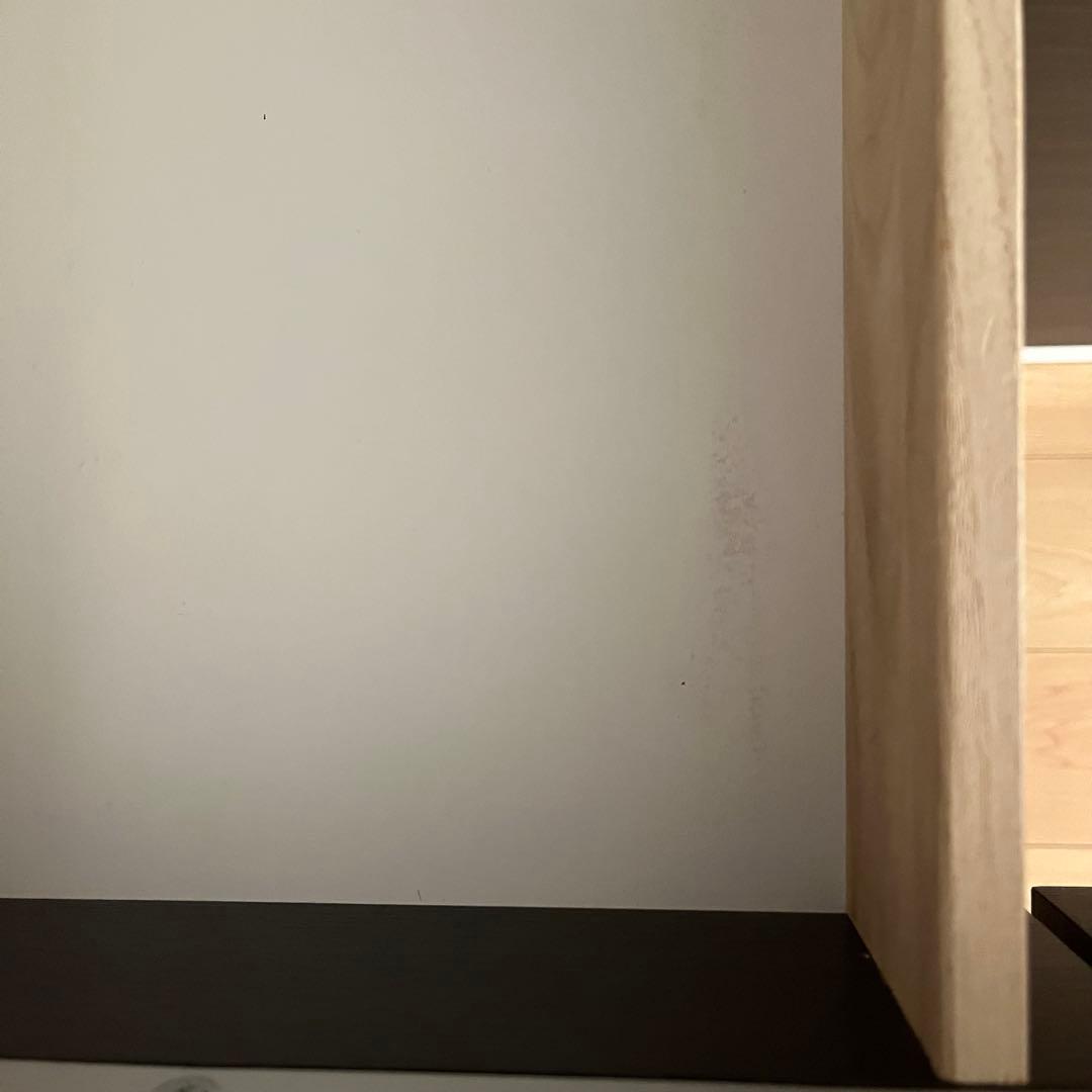 食器棚　３枚扉　ダークブラウン